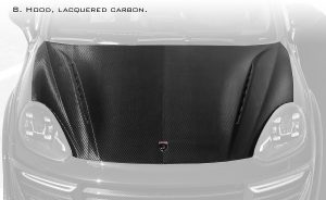 Front Hood Carbon Fiber PORSCHE 958.2 Cayenne style TOPCAR GT