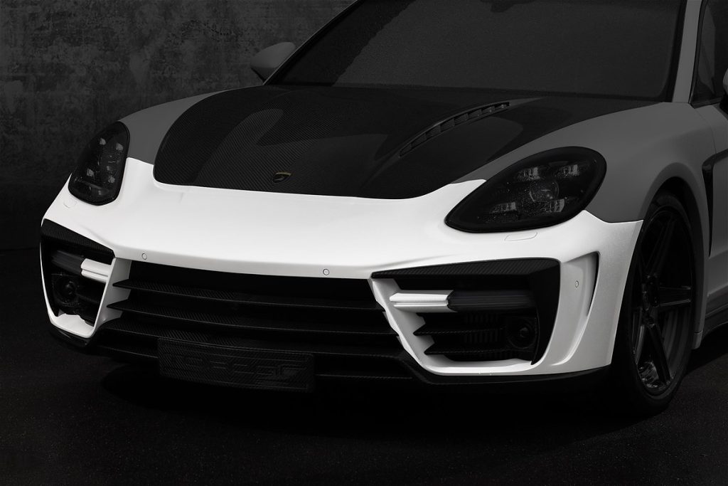 กันชนหน้า Carbon Fiber PORSCHE 971 Panamera แบบพ่นสี ทรง TOPCAR GTR Edition