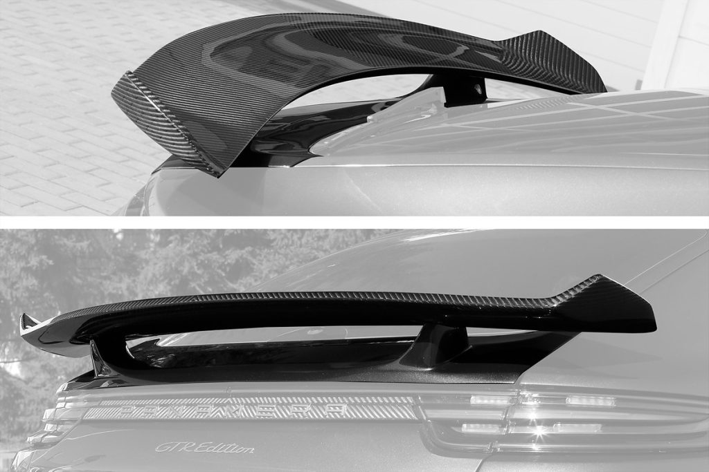 สปอยเลอร์ท้าย Carbon Fiber 971 Panamera แบบพ่นสี ทรง TOPCAR GTR Edition 2 ชิ้น