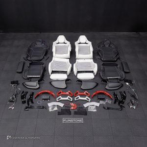 ชุดเบาะ Custom สำหรับ W205 C-Class ทรง AMG Bucket Seat หนังดำ ด้ายแดง กรอบแดง