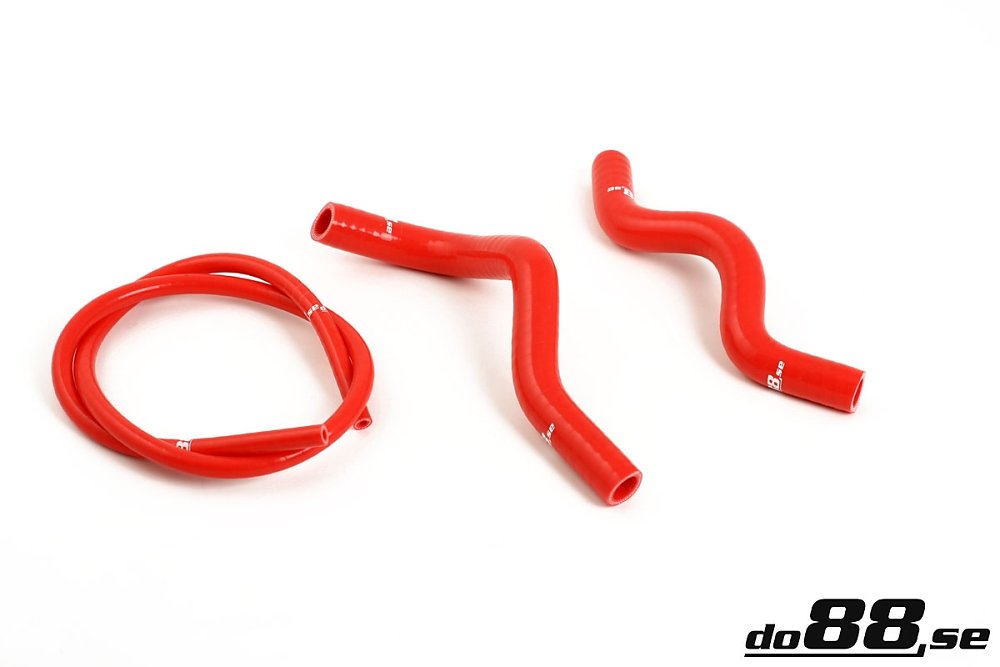 ท่อน้ำหล่อเย็น do88 สีแดง สำหรับ Volvo 240 (do88-kit64R)