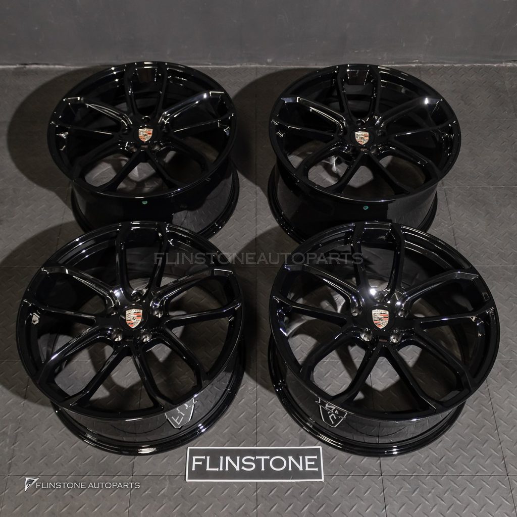 ล้อ Custom forged ลาย Turbo GT สำหรับ Porsche Cayenne E3.2 ขอบ 22 5-130 สี Gloss Black