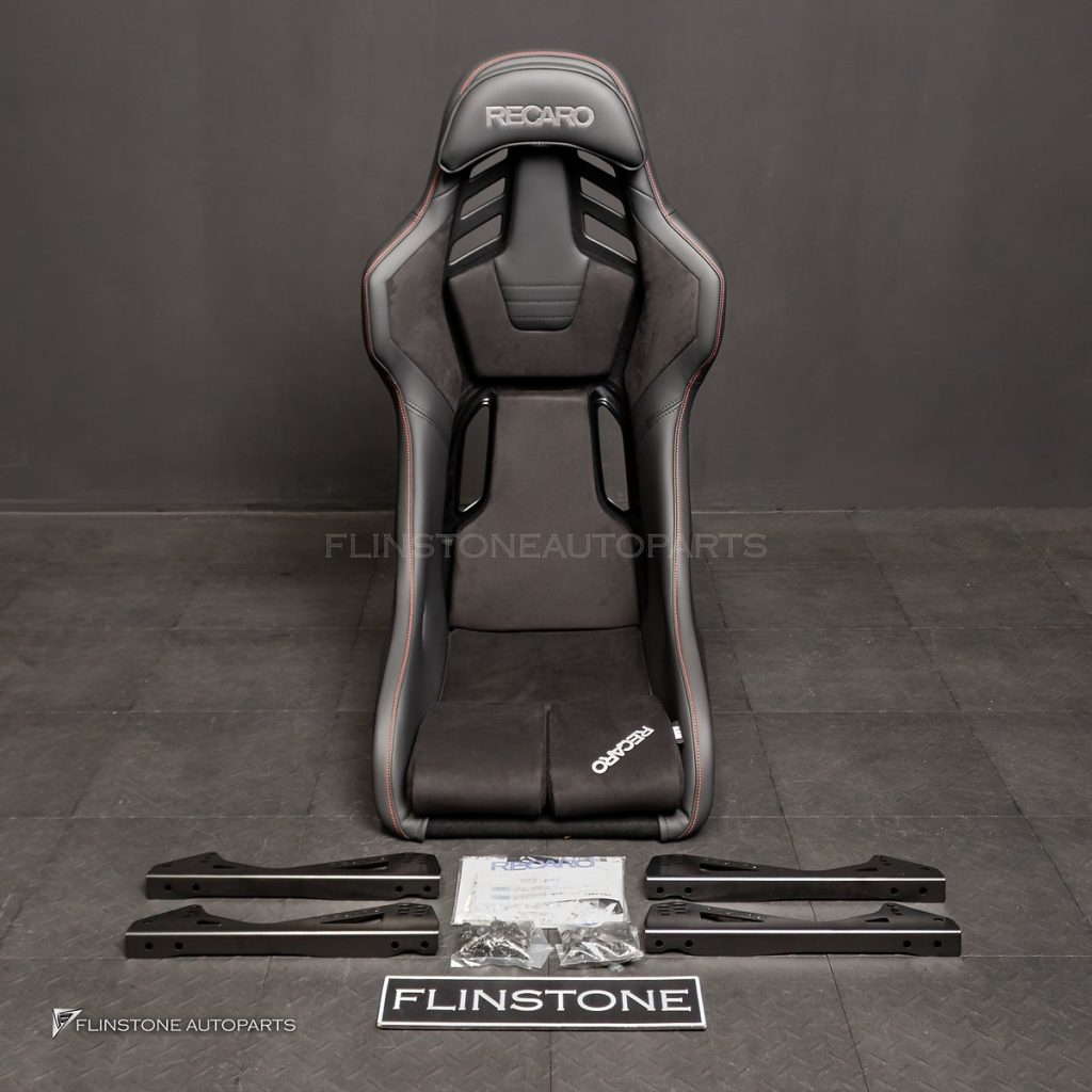 เบาะ Recaro RSS-L ASM LTD Alcantara ดำ ด้ายสีแดง พร้อมขาเบาะ และชุดน๊อต