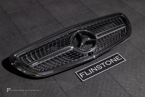 กระจังหน้า Mercedes Benz สำหรับ W213 E-Class ทรง Diamond สำหรับรถ exclusive สีโครเมี่ยม