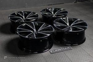 ล้อ Custom Forged ลาย Audi A7 5-112 สีดำ-โครเมี่ยม ขอบ 20 นิ้ว