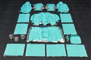 ชุดเบาะหนัง สำหรับ W213 E-Class ทรง E63 AMG สี Tiffany Blue