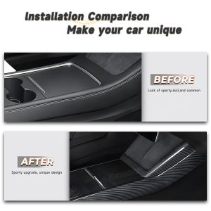 กล่องเก็บของในรถ คอนโซลกลาง Hansshow Tesla Model 3 Highland (OVERLAYS CONTROL STRIP)