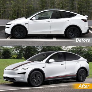 สติกเกอร์ตกแต่ง Hansshow Tesla Model 3 Highland