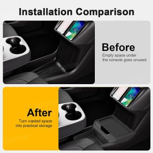 กล่องเก็บของในรถ คอนโซลกลาง Hansshow Tesla Model Y Juniper (UNDER TRAY BOX)