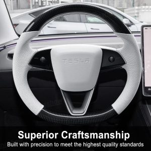 พวงมาลัย พวงมาลัย Hansshow Tesla Model Y Juniper (PERFORATED D-SHAPED ROUND)