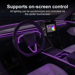ไฟแอมเบียนต์ Hansshow Tesla Model Y Juniper Highland (INTERIOR RGB)