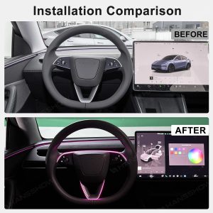 ไฟแอมเบียนต์ พวงมาลัย Hansshow Tesla Model Y Juniper Highland (2.0 BSD)