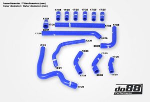 ท่อยางซิลิโคน do88 สีน้ำเงิน สำหรับ Audi RS6 C5 2002-2004 Crankcase vent