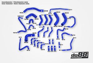 ท่อสุญญากาศ do88 สีน้ำเงิน สำหรับ Audi RS6 C5 2002-2004