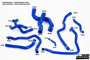 ท่อน้ำหล่อเย็น do88 สีน้ำเงิน สำหรับ BMW M3 E90 E92