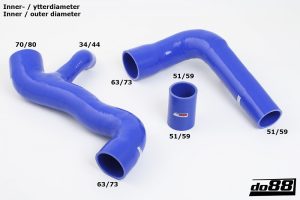 ท่อแรงดัน do88 สีน้ำเงิน สำหรับ Ford Focus RS MKII (do88-kit137-MS-B)