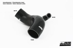 ท่อไอดี do88 สีดำ สำหรับ Volvo 740/760/780 Turbo 1983-1989