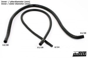 ท่อยางซิลิโคน do88 สำหรับ Porsche 930 Turbo Carbon canister