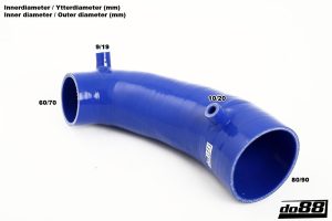 ท่อไอดี do88 สีน้ำเงิน สำหรับ SAAB 9-3 2.8t V6 2006