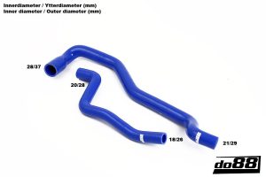 ท่อยางฮีตเตอร์ do88 สีน้ำเงิน สำหรับ SAAB 9-5 98-10 (do88-kit122B)