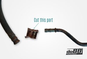 ท่อยางซิลิโคน do88 สีดำ สำหรับ SAAB 900 1986-93 Power steering
