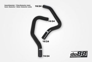 ท่อยางฮีตเตอร์ do88 สีดำ สำหรับ Volvo 740 760 780 940 960 4-cyl Petrol