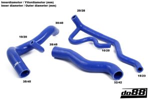 ท่อน้ำหล่อเย็น do88 สีดำ สำหรับ Volvo 700/940 Turbo