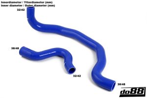 ท่อน้ำหล่อเย็น do88 สีน้ำเงิน สำหรับ Volvo 850/S70/V70 (no Turbo) 1992-98