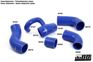 ท่อแรงดัน do88 สีดำ สำหรับ Volvo 850/S70/V70 Turbo 94-98