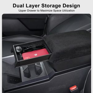 กล่องเก็บของในรถ คอนโซลกลาง Hansshow Tesla Cybertruck (DRAWER HIDDEN RISER)