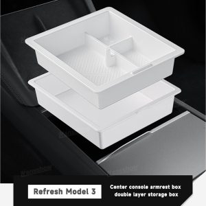 กล่องเก็บของในรถ คอนโซลกลาง Hansshow Tesla Model 3 Highland (CONTAINER ORGANIZER MANAGER) (แบบที่ 2)