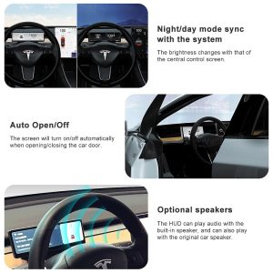 จอแสดงผลหน้าคนขับ คอนโซลหน้า Hansshow Tesla Model 3 Highland (HEAD UP)