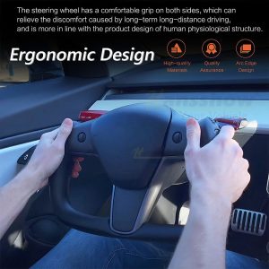 พวงมาลัย พวงมาลัย Hansshow Tesla Model 3 (FEATURE ELLIPSE HEATED)