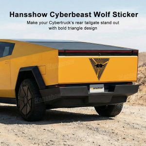 สติกเกอร์ตกแต่ง Hansshow Tesla Cybertruck Cyberbeast (TRIANGLE REAR WOLF)