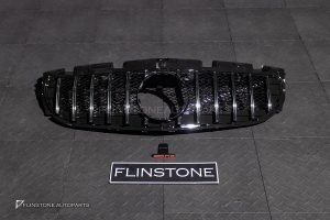กระจังหน้า สำหรับ R172 SLC-Class ทรง GT ตาข่าย ไม่มีกล้องหน้า สีดำ-โครเมี่ยม โลโก้ AMG สีแดง