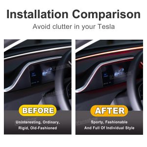 ไฟแอมเบียนต์ คอนโซลหน้า Hansshow Tesla Model 3 Highland (INSTRUMENT 8.9-INCH LIGHTING)