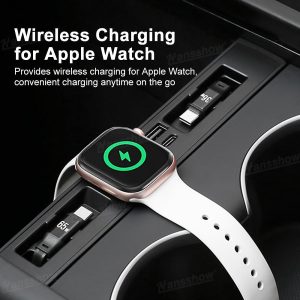 กล่องเก็บของในรถ คอนโซลกลาง Hansshow Tesla Model Y Juniper Highland (WIRELESS ADAPTER CHARGER)