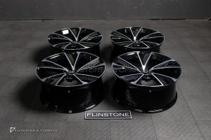 ล้อ Custom Forged ลาย Audi A7 5-112 สีดำ-โครเมี่ยม ขอบ 20 นิ้ว