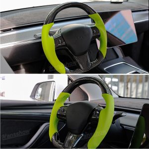 พวงมาลัย พวงมาลัย Hansshow Tesla Model Y (GREEN)