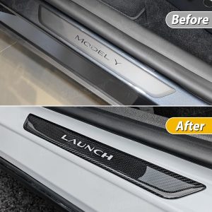 ชิ้นส่วนคาร์บอน ประตู Hansshow Tesla Model Y Juniper (LETTERING PROTECTOR LAUNCH)