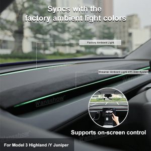 ไฟแอมเบียนต์ Hansshow Tesla Model Y Juniper Highland (DETECTION STREAMER JUNIPER)