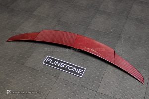 สปอยเลอร์ท้าย Carbon Fiber สีแดง W223 S-Class ทรง BRABUS