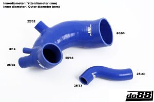 ท่อไอดี do88 สีน้ำเงิน สำหรับ Audi S2 3B 1990-1992 Turbo
