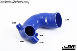 ท่อไอดี do88 สีน้ำเงิน สำหรับ Audi S2 ABY 1992-1996 Turbo (do88-kit52-ABY-B)