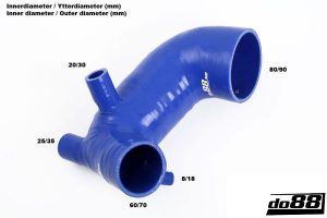 ท่อไอดี do88 สีน้ำเงิน สำหรับ Audi S4/S6 C4 AAN Turbo