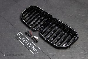 กระจังหน้า LED สำหรับ BMW G07 X7 LCI เส้นเดี่ยว สีดำเงา