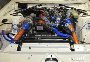 ท่อน้ำหล่อเย็น do88 สีแดง สำหรับ Volvo 240 (do88-kit11R)