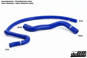 ท่อน้ำหล่อเย็น do88 สีน้ำเงิน สำหรับ Volvo S70/V70/C70 99-00