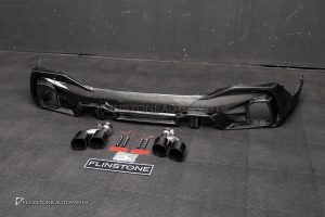 ดิฟฟิวเซอร์ท้าย Carbon Fiber BMW X6 G06 LCI ทรง Future Design พร้อมไฟ LED และปลายท่อ