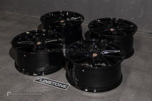 ล้อ Custom forged ลาย Turbo GT สำหรับ Porsche Cayenne E3.2 ขอบ 22 5-130 สี Gloss Black